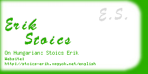 erik stoics business card